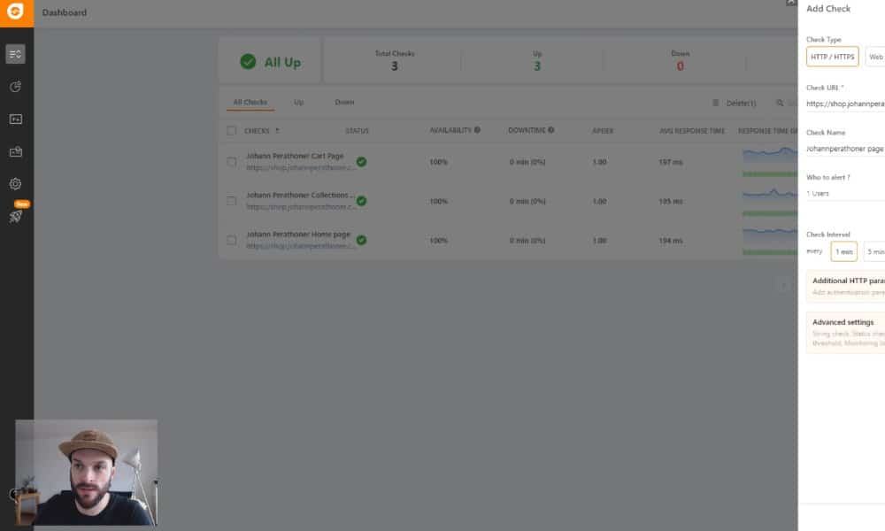 Monitoring de boutique en ligne gratuit