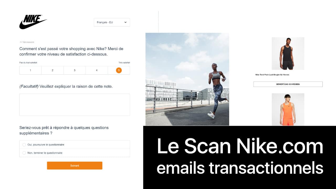 Analyse emails transactionnels Nike.com