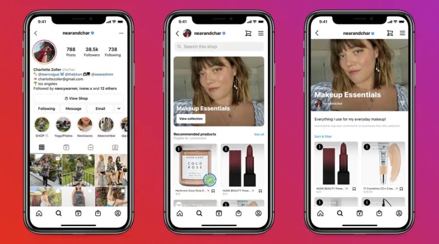 Instagram View Shop Collections