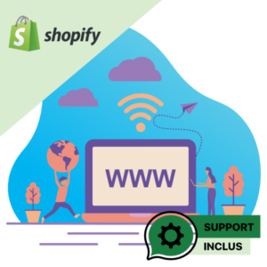 Support aide pour changer son nom de domaine Shopify