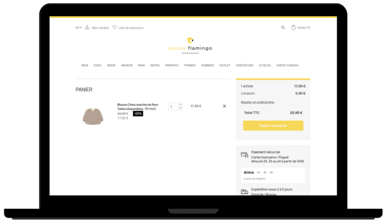 A/B Test Ecommerce Conversion page panier
