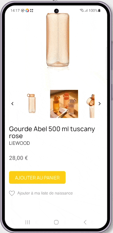 Test mobile Samsung S23 Ecommerce