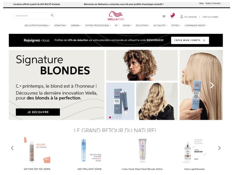 Optimiser conversion Ecommerce Wella B2B