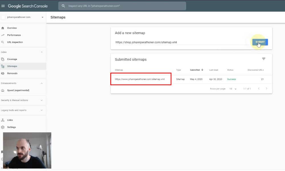 Shopify et Search console Google