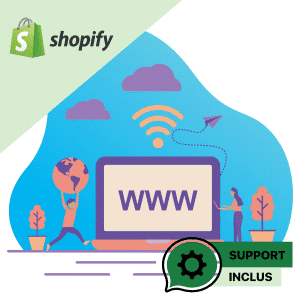 Support aide pour changer son nom de domaine Shopify