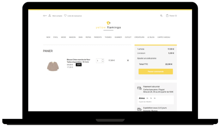 A/B Test Ecommerce Conversion page panier