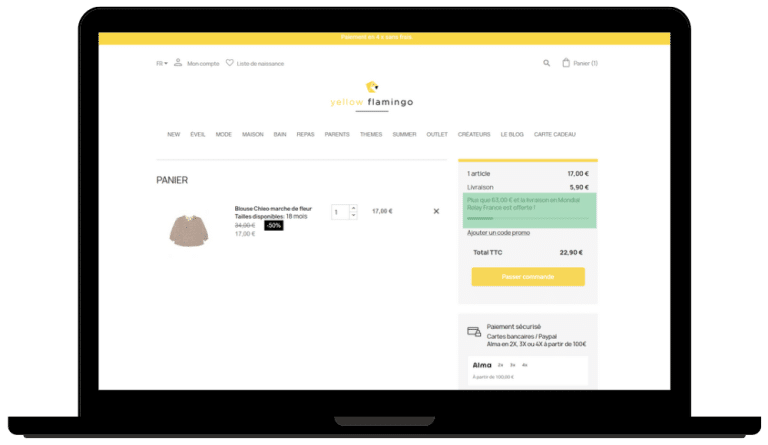 A/B Test Ecommerce frais livraison panier